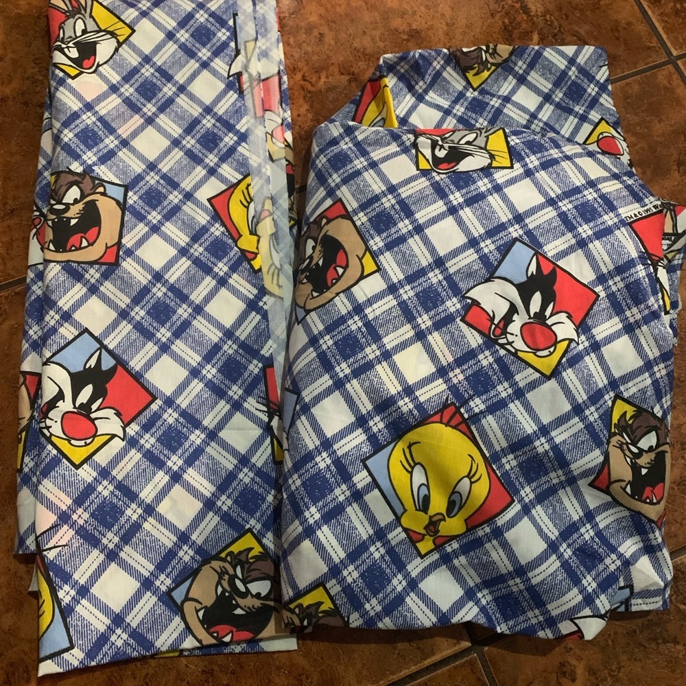 Vintage Looney Tunes Sheets Bugs Bunny Taz Daffy warner bros